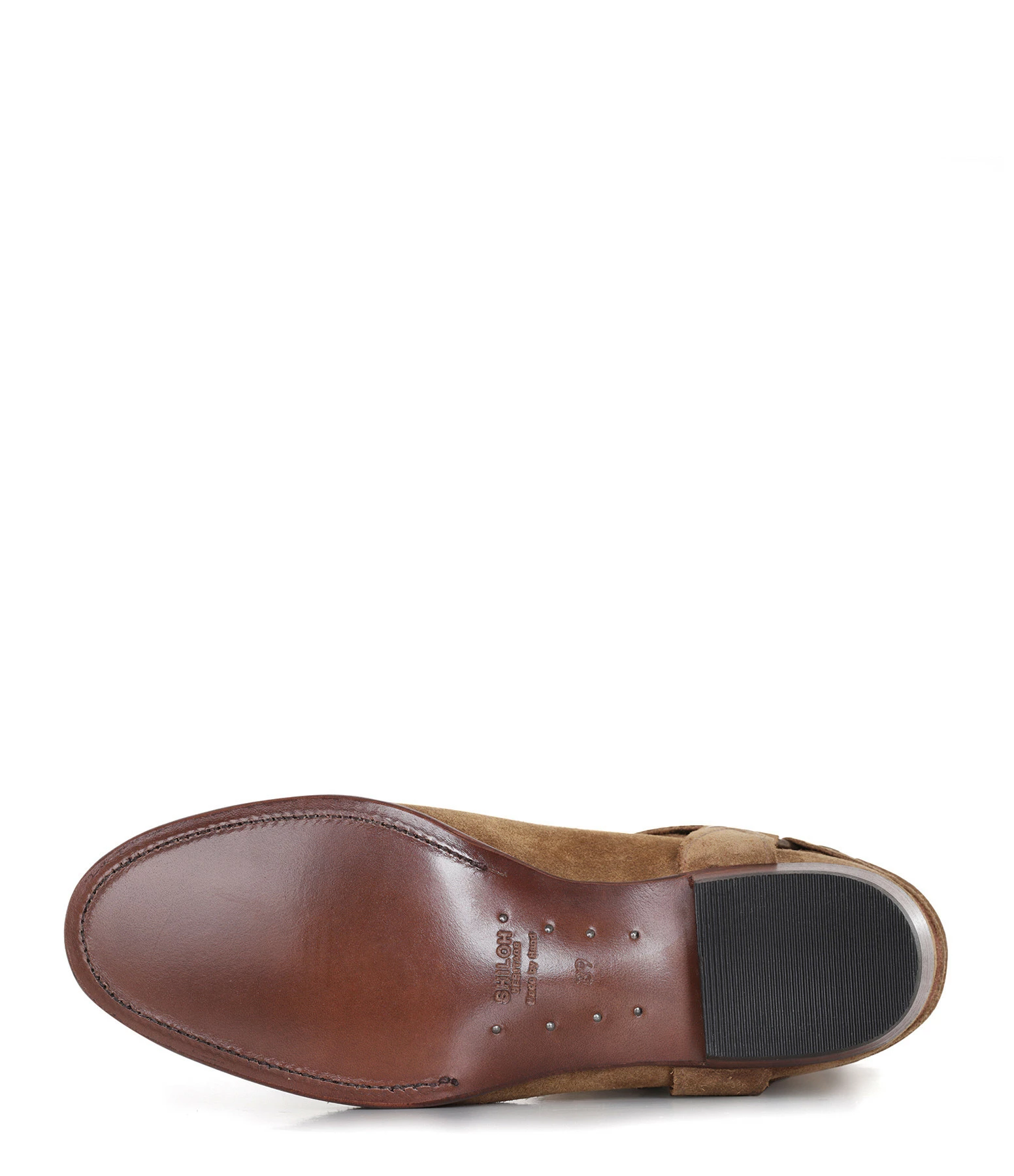 SHILOH HERITAGE Bottes Midnight Cuir Suédé Clous Camel 6 SHILOH HERITAGE Bottes Midnight Cuir Suédé Clous Camel – Image 4