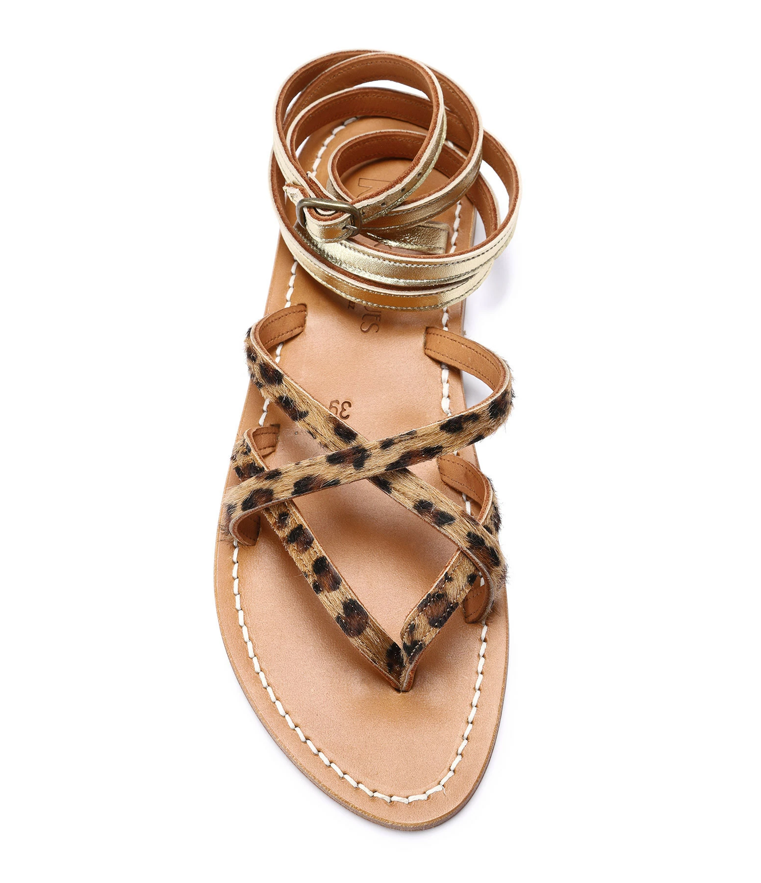 K.jacques Sandales Zenobie Léopard Lame Platine 5 K.jacques Sandales Zenobie Léopard Lame Platine – Image 3