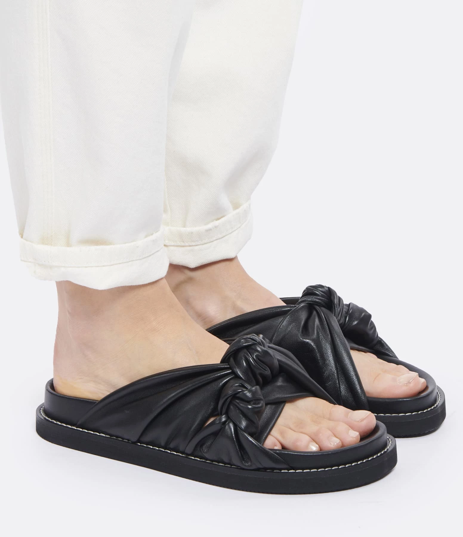 Joseph Mules Cuir Noir 7 Joseph Mules Cuir Noir – Image 5