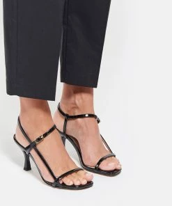 JEANNE VOULAND Sandales Sublim Cuir Verni Noir -Golden Goose-boutique jvoul look20200603 101