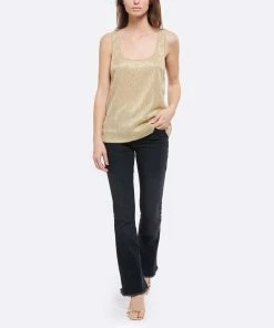 JEANNE VOULAND Sandales Sublim Cuir Texturé Doré -Golden Goose-boutique jvoul look20220307 360 1