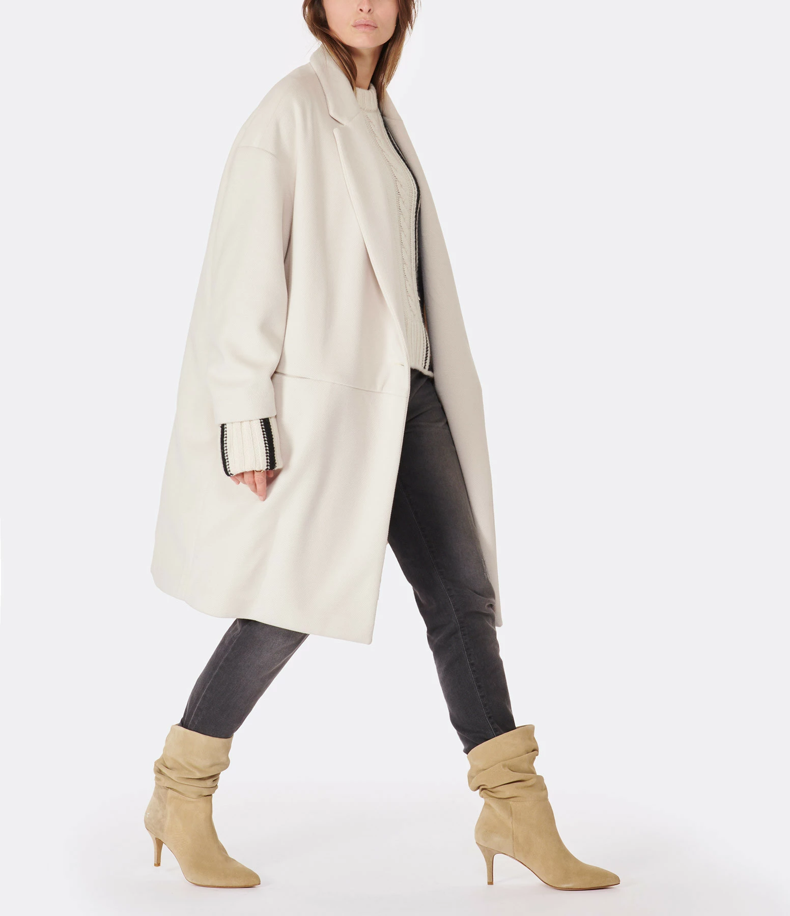 JEANNE VOULAND Bottines Badi 70 Cuir Suédé Beige 9 JEANNE VOULAND Bottines Badi 70 Cuir Suédé Beige – Image 7