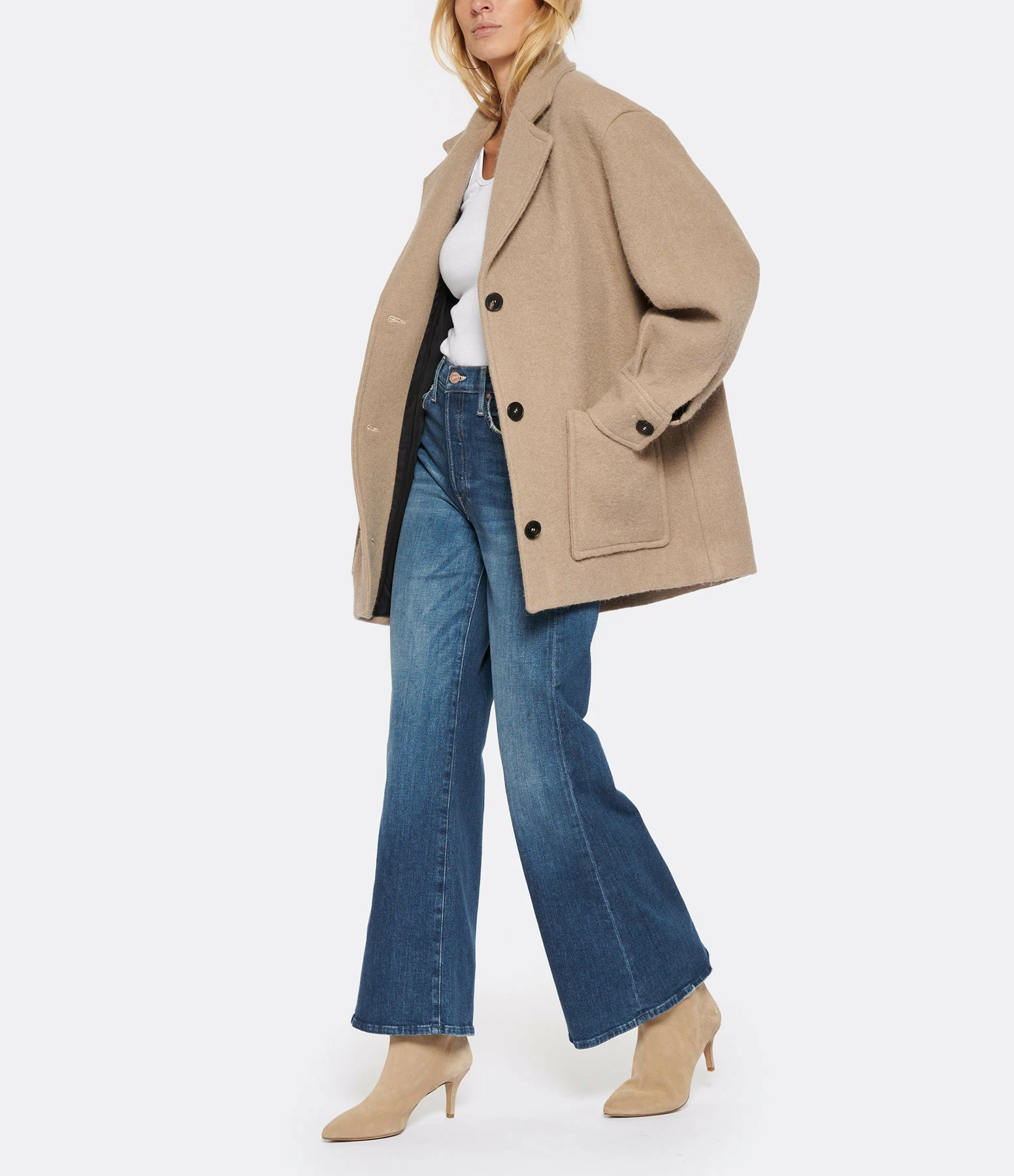 JEANNE VOULAND Bottines Badi 70 Cuir Suédé Beige 10 JEANNE VOULAND Bottines Badi 70 Cuir Suédé Beige – Image 8