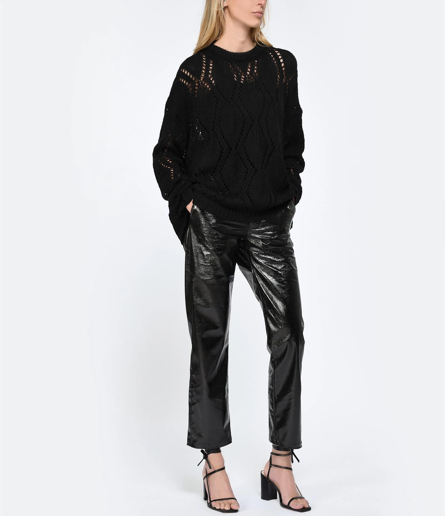 JEANNE VOULAND Sandales Saul Bloc Cuir Mat Noir 9 JEANNE VOULAND Sandales Saul Bloc Cuir Mat Noir – Image 7