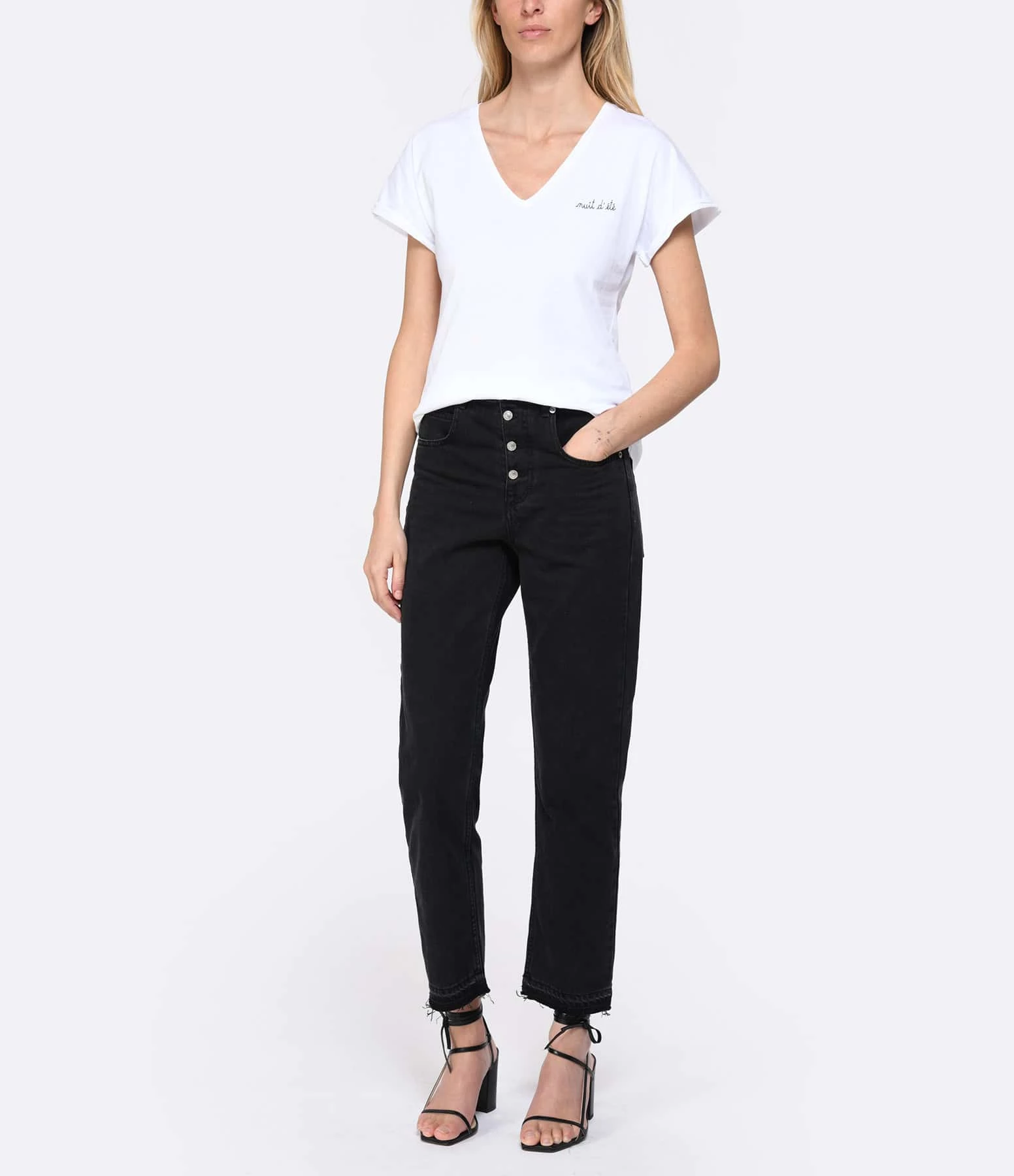 JEANNE VOULAND Sandales Saul Bloc Cuir Mat Noir 10 JEANNE VOULAND Sandales Saul Bloc Cuir Mat Noir – Image 8