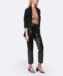 JEANNE VOULAND Sandales Saul Bloc Cuir Mat Noir -Golden Goose-boutique jvoul look20230214 399 1