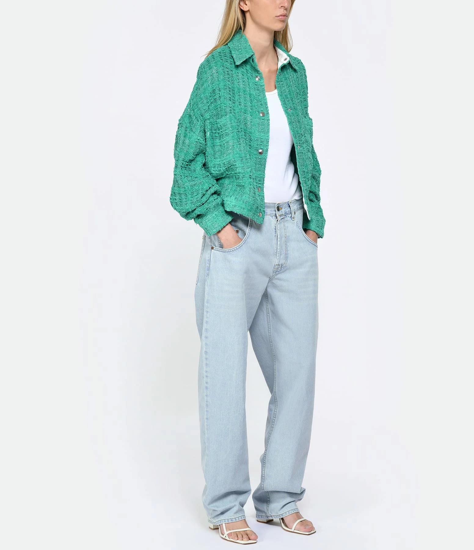 JEANNE VOULAND Sandales Saul Bloc Cuir Mat Blanc 10 JEANNE VOULAND Sandales Saul Bloc Cuir Mat Blanc – Image 8