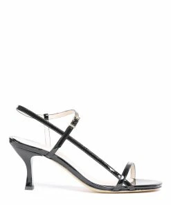 JEANNE VOULAND Sandales Sublim Cuir Verni Noir