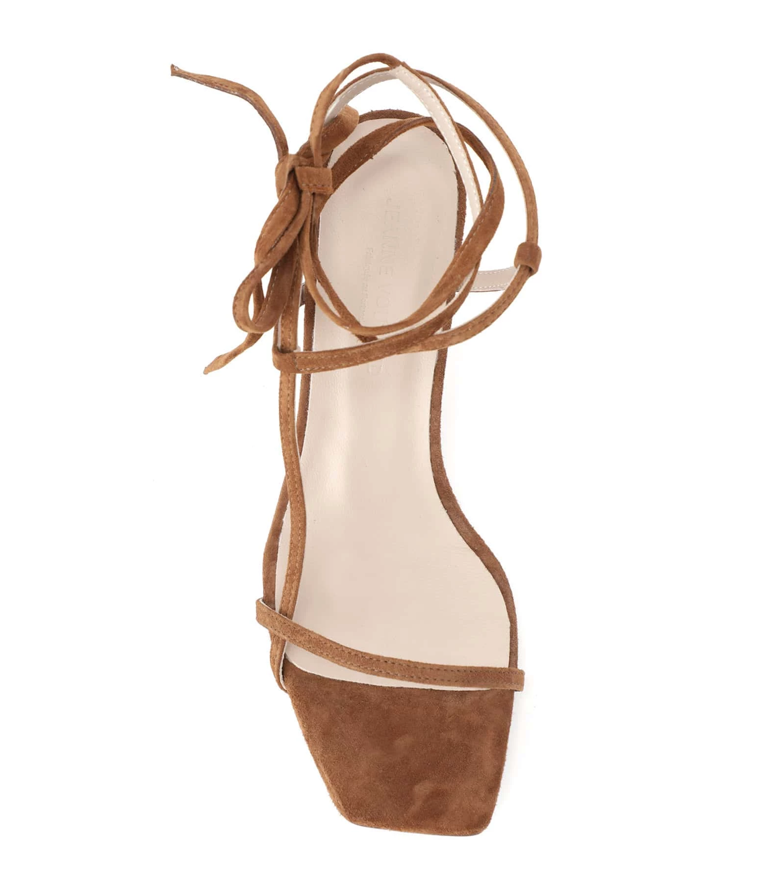 JEANNE VOULAND Sandales Sublim Nœud Cuir Suédé Camel 4 JEANNE VOULAND Sandales Sublim Nœud Cuir Suédé Camel – Image 2