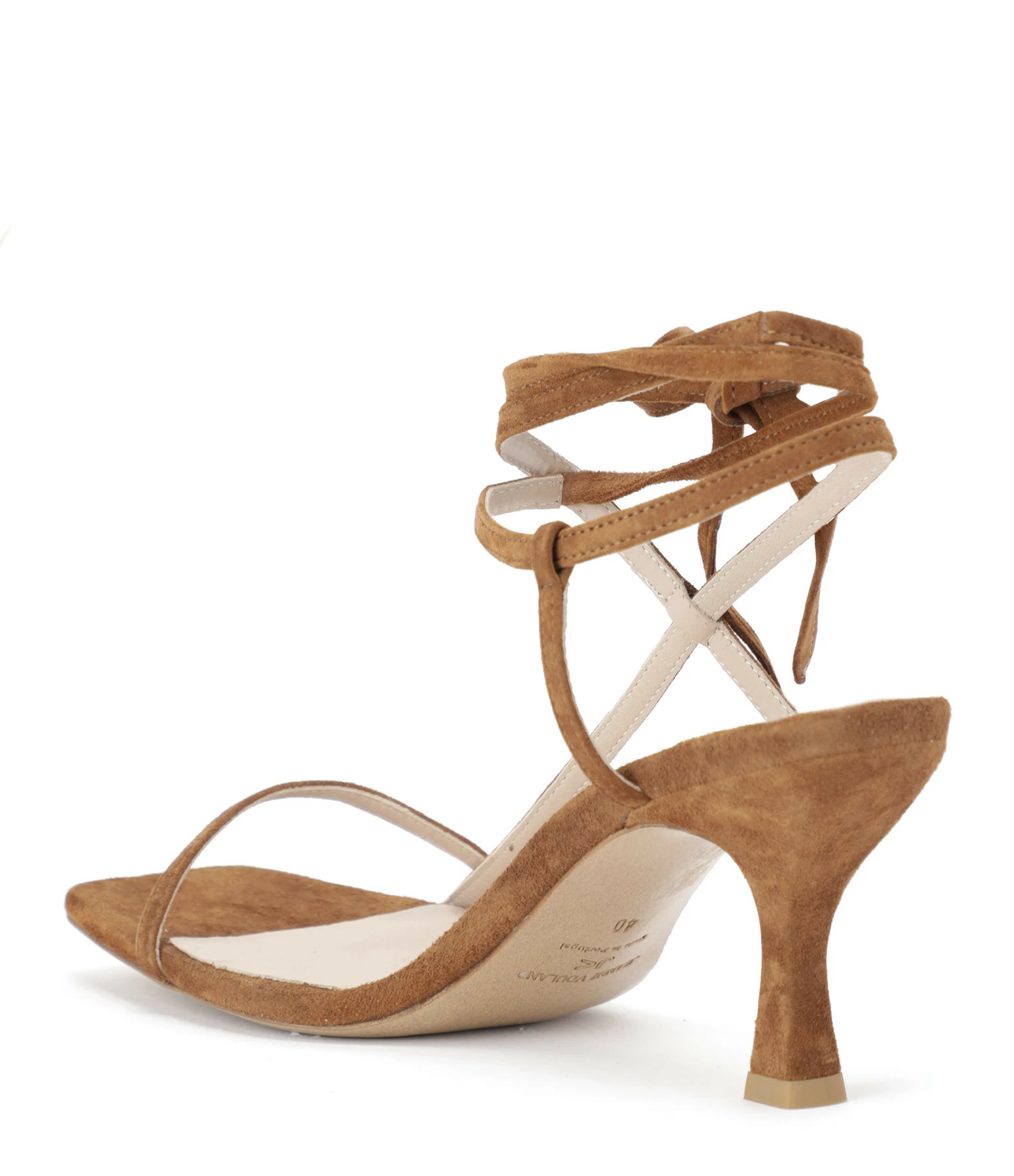 JEANNE VOULAND Sandales Sublim Nœud Cuir Suédé Camel 4 JEANNE VOULAND Sandales Sublim Nœud Cuir Suédé Camel – Image 3