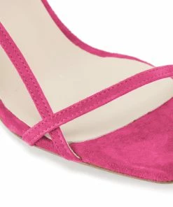 JEANNE VOULAND Sandales Sublim Nœud Cuir Suédé Fuschia -Golden Goose-boutique jvsublimdoubsuefush 04