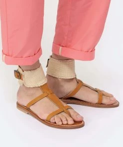 K.jacques Sandales Caravelle Cuir Pul Naturel Raffia -Golden Goose-boutique kja0j look20230117 628 1