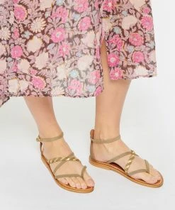 K.jacques Sandales Malouine Cuir Nubuck Kaki Combi Lame Doré Jaune 10 K.jacques Sandales Malouine Cuir Nubuck Kaki Combi Lame Doré Jaune -Golden Goose-boutique kja0j look20230118 110