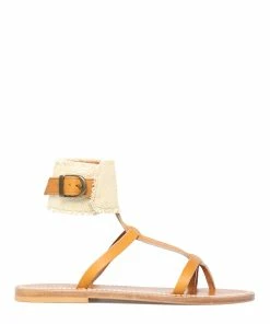 K.jacques Sandales Caravelle Cuir Pul Naturel Raffia