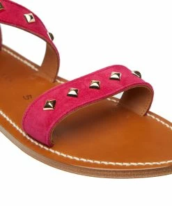 K.jacques Sandales Sharkanpyr Cuir Velours Framboise Pyramides Doré 11 K.jacques Sandales Sharkanpyr Cuir Velours Framboise Pyramides Doré -Golden Goose-boutique kja0j51951 pck20230123 4