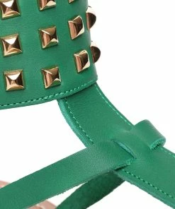 K.jacques Sandales Forban Cuir Pul Vert Pyramides Doré 11 K.jacques Sandales Forban Cuir Pul Vert Pyramides Doré -Golden Goose-boutique kja0j51953 pck20230126 4