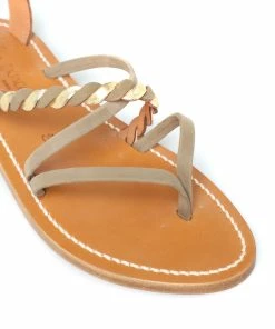 K.jacques Sandales Malouine Cuir Nubuck Kaki Combi Lame Doré Jaune 9 K.jacques Sandales Malouine Cuir Nubuck Kaki Combi Lame Doré Jaune -Golden Goose-boutique kja0j51954 pck20230118 3