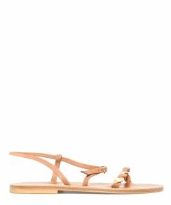 K.jacques Sandales Veria Cuir Combi Lame Doré Jaune Nubuckluggare