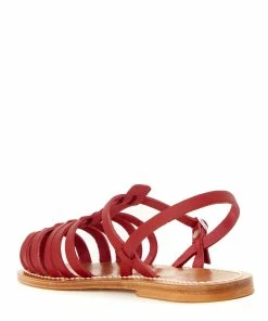 K.jacques Sandales Adrien Cuir Pul Garance Rouge -Golden Goose-boutique kjaad41474 pck20220125 3