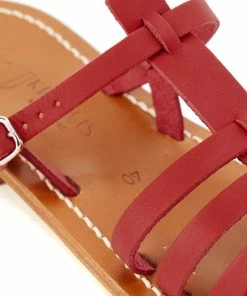 K.jacques Sandales Adrien Cuir Pul Garance Rouge -Golden Goose-boutique kjaad41474 pck20220125 4