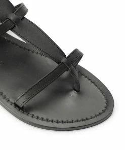 K.jacques Sandales Caravelle Ebène Cuir Pul Noir Blanc -Golden Goose-boutique kjaca31132 pck20210310 4