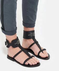 K.jacques Sandales Clipper Cuir Ebène Pul Noir -Golden Goose-boutique kjacl look20200131 104