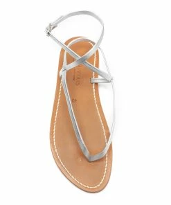 K.jacques Sandales Delta Cuir Lame Argenté -Golden Goose-boutique kjade31135 pck20210118 2