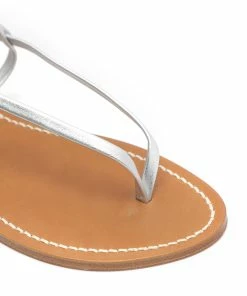 K.jacques Sandales Delta Cuir Lame Argenté -Golden Goose-boutique kjade31135 pck20210118 4