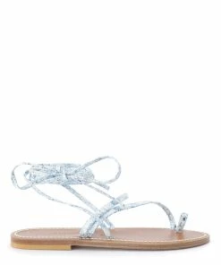 K.jacques Sandales Ellada Cuir Motang Bleu