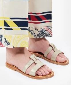 K.jacques Mules Thanos Cuir Velam Platine -Golden Goose-boutique kjath look20200129 585