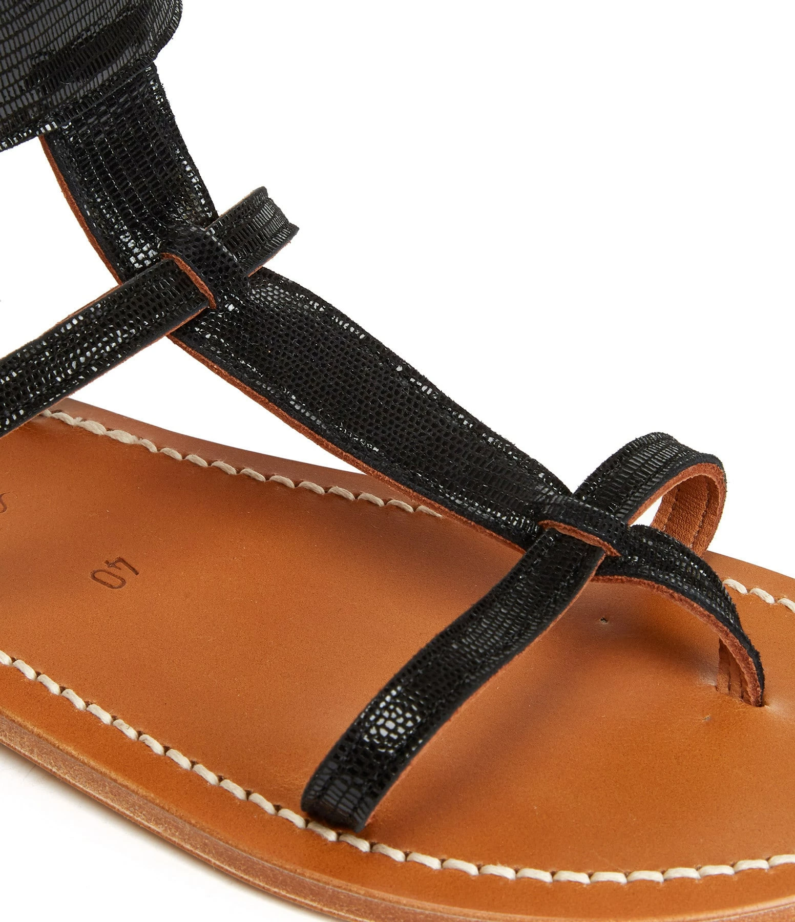 K.jacques Sandales Caravelle Cuir Tejus Noir 6 K.jacques Sandales Caravelle Cuir Tejus Noir – Image 4