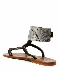 K.jacques Sandales Caravelle Cuir Pul Noir Hawai Blanc -Golden Goose-boutique lulli 03019 5222222568891