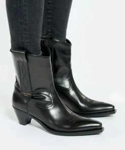 Bottines Justine Cuir Noir, Collaboration Made In Tomboy X Sartore -Golden Goose-boutique madei look20210929 37 1