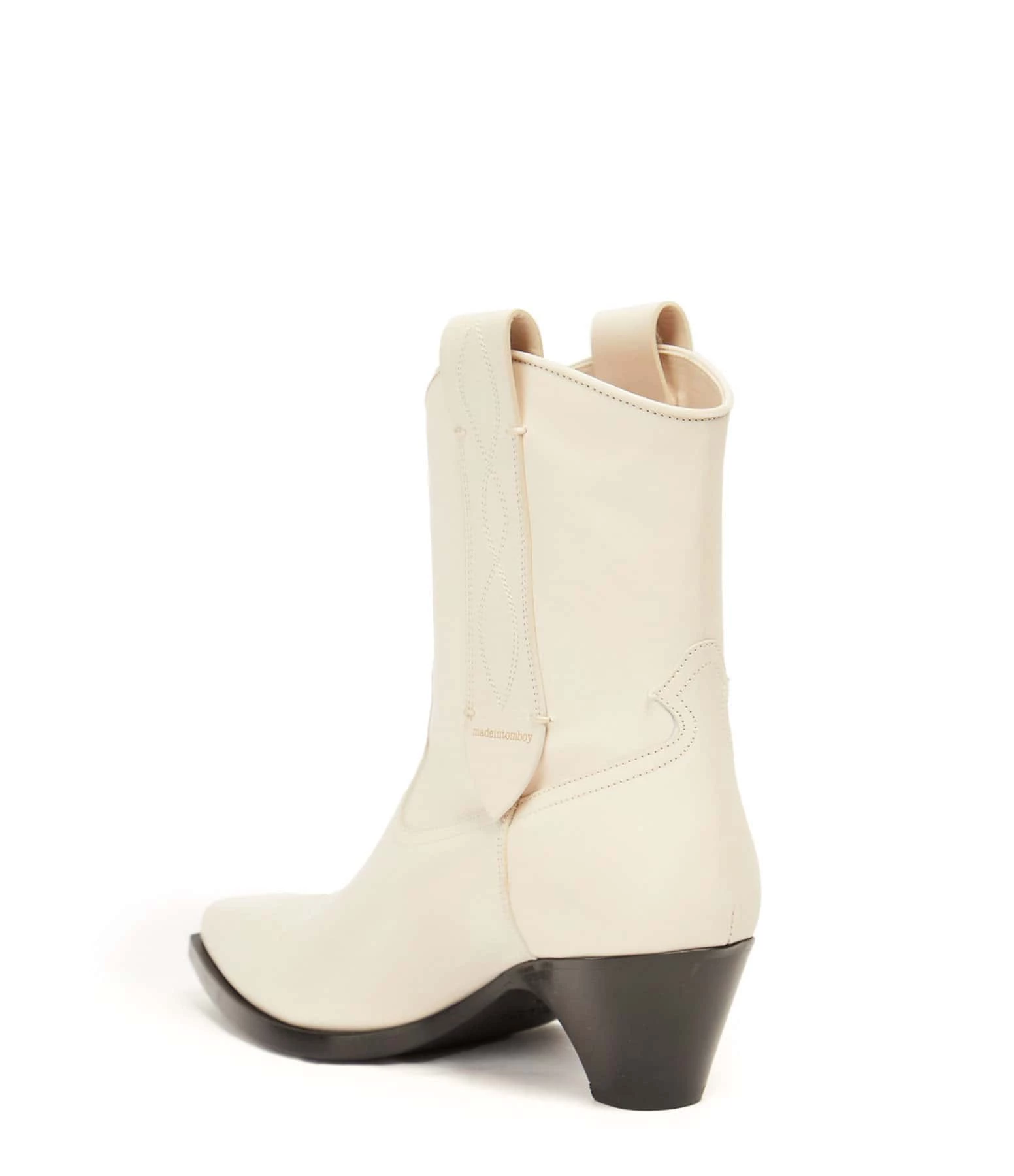 Bottines Justine Cuir Écru, Collaboration Made In Tomboy X Sartore 4 Bottines Justine Cuir Écru, Collaboration Made In Tomboy X Sartore – Image 2