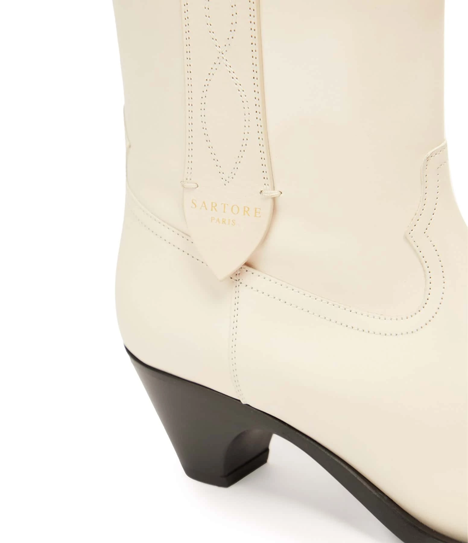 Bottines Justine Cuir Écru, Collaboration Made In Tomboy X Sartore 5 Bottines Justine Cuir Écru, Collaboration Made In Tomboy X Sartore – Image 3