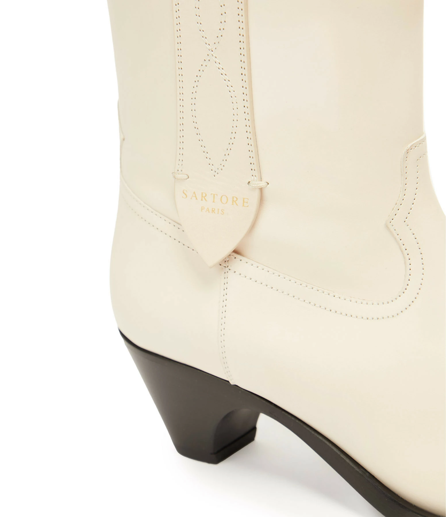 Bottines Justine Cuir Écru, Collaboration Made In Tomboy X Sartore 5 Bottines Justine Cuir Écru, Collaboration Made In Tomboy X Sartore – Image 3