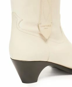 Bottines Justine Cuir Écru, Collaboration Made In Tomboy X Sartore 18 Bottines Justine Cuir Écru, Collaboration Made In Tomboy X Sartore -Golden Goose-boutique madei36616 pck20210928 5 1