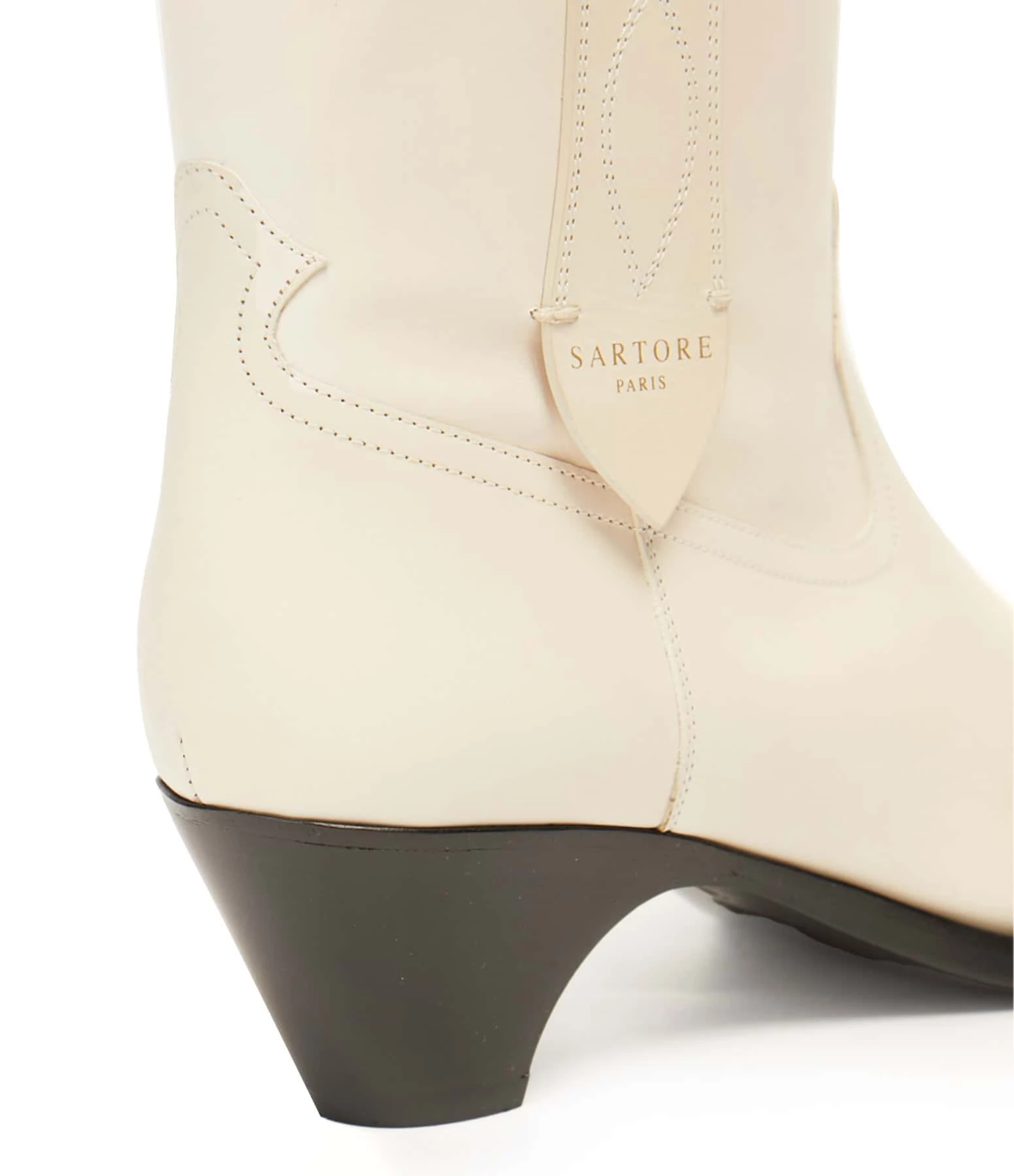 Bottines Justine Cuir Écru, Collaboration Made In Tomboy X Sartore 7 Bottines Justine Cuir Écru, Collaboration Made In Tomboy X Sartore – Image 5