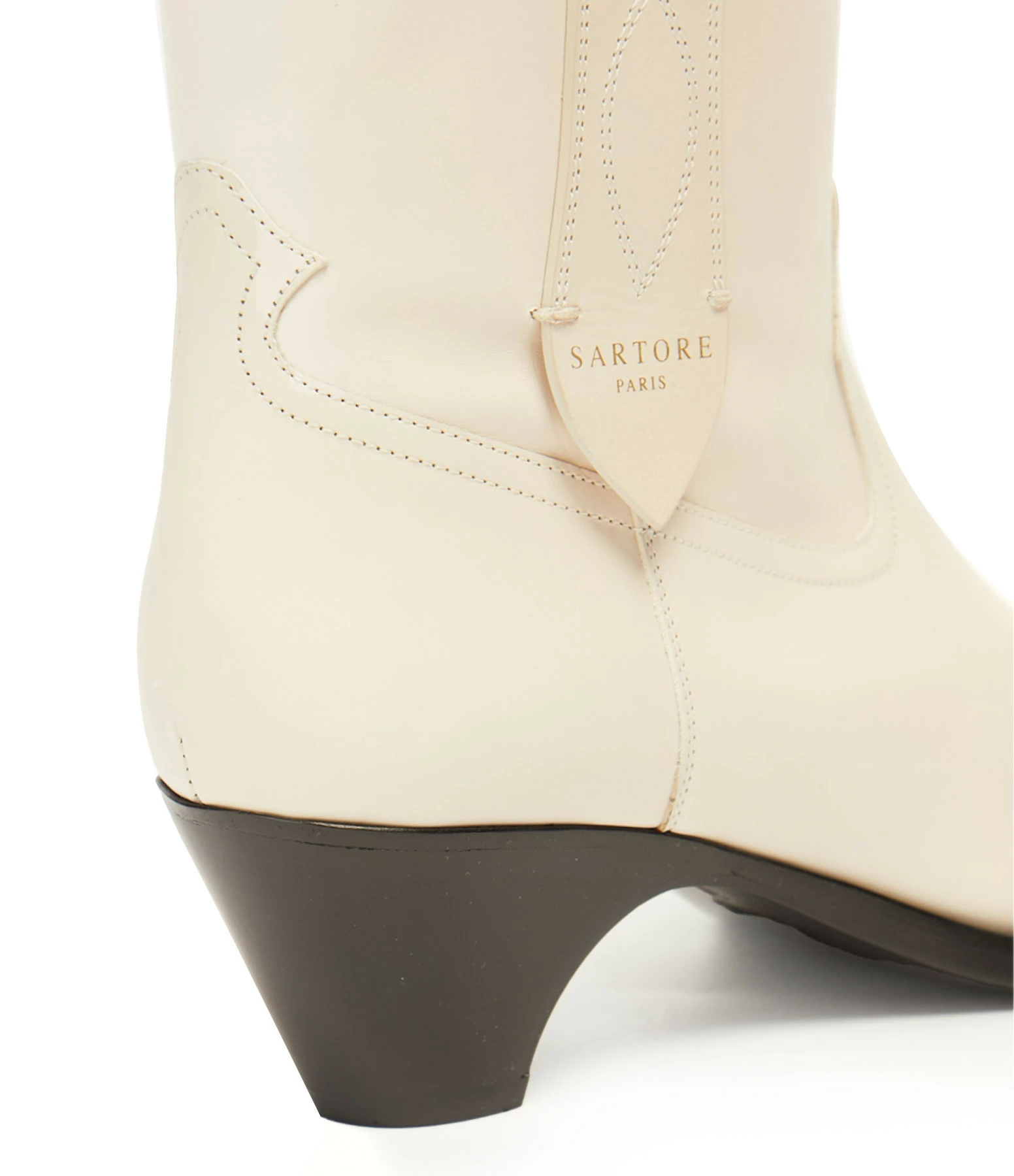 Bottines Justine Cuir Écru, Collaboration Made In Tomboy X Sartore 7 Bottines Justine Cuir Écru, Collaboration Made In Tomboy X Sartore – Image 5