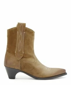 Bottines Justine Cuir Camel, Collaboration Made In Tomboy X Sartore