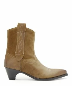 Bottines Justine Cuir Camel, Collaboration Made In Tomboy X Sartore