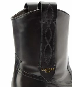 Bottines Justine Cuir Noir, Collaboration Made In Tomboy X Sartore -Golden Goose-boutique madei36618 pck20210916 4 1