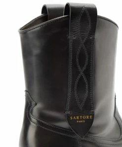 Bottines Justine Cuir Noir, Collaboration Made In Tomboy X Sartore -Golden Goose-boutique madei36618 pck20210916 4