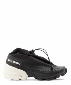 MM6 Maison Margiela Baskets Cross Low Cuir Noir, Collaboration MM6 X Salomon