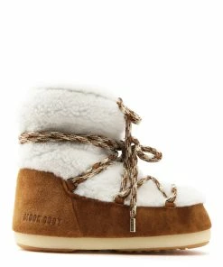 Moon Boot Light Low Shearling Whisky Off White
