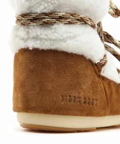 Moon Boot Light Low Shearling Whisky Off White -Golden Goose-boutique moonb47581 pck20220930 3