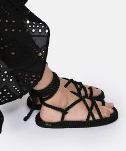 Nomadic State Of Mind Sandales Vegan Isla Corde Noir -Golden Goose-boutique nomad look20230215 400