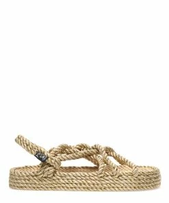 Nomadic State Of Mind Sandales JC Plateforme Beige Doré Pailleté