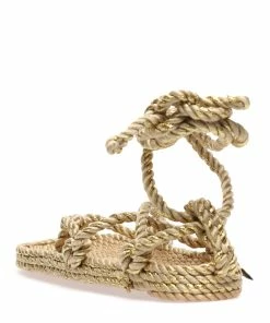 Nomadic State Of Mind Sandales Romano Beige Doré Pailleté -Golden Goose-boutique nomad51746 pck20230208 3