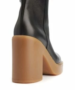 N.O.M.E Bottes Brigitte Cuir Noir -Golden Goose-boutique nomeb46120 pck20220629 4